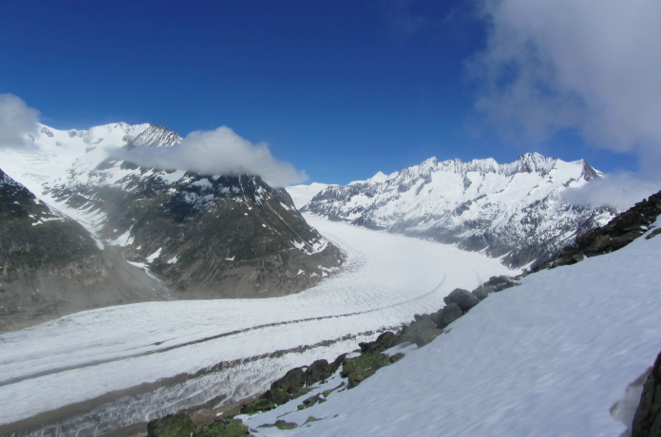 I was finally able to admire the splendid glacier.