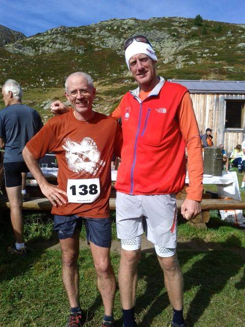 Chris and I after the Fully-Sorniot trail race. That long stride was a good advantage!