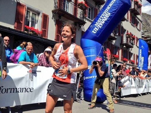 The US's Stevie Kremer shattered the women's 46-km course record by 23 minutes, in this year's Matterhorn Ultraks. (Photo courtesy of Matterhorn Ultraks.)