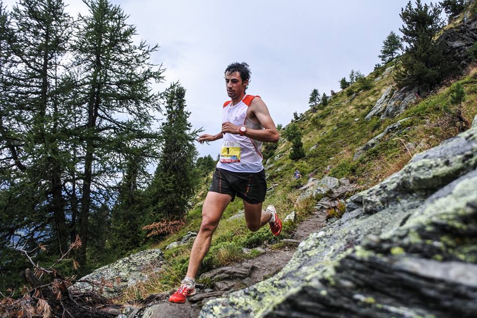 Kilian Jornet on his way to a fourth Sierre-Zinal win. Photo by Martina Valmassoi, courtesy of Salomon Running.