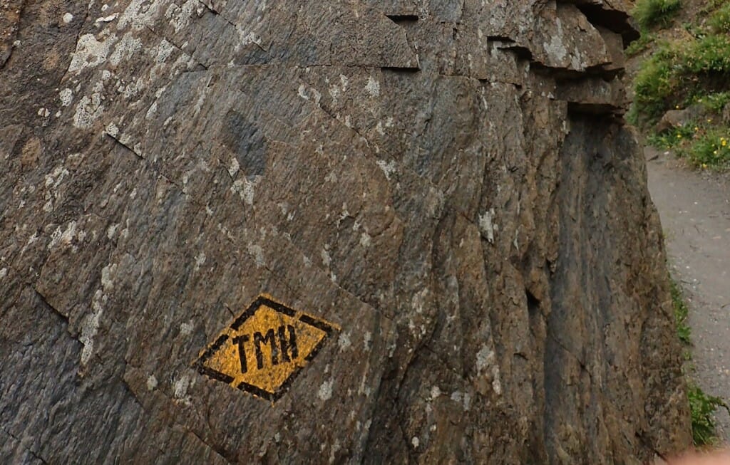 Follow the yellow brick road ... er, yellow TMB blazes.