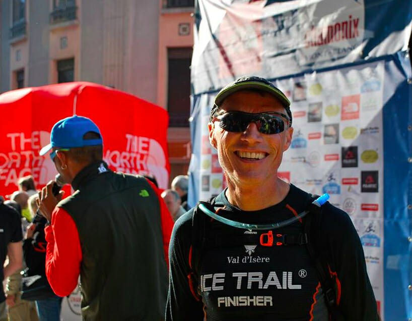Philippe, all smiles, after the 2013 finish of the UTMB.