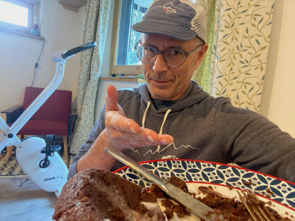 Doug having finished VK Brownie during Covid confinement