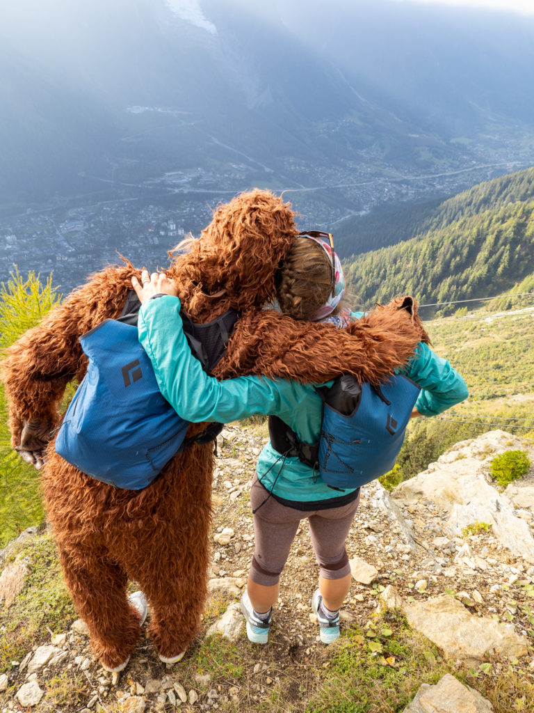 Bigfoot on the vertical kilometer in Chamonix, France.