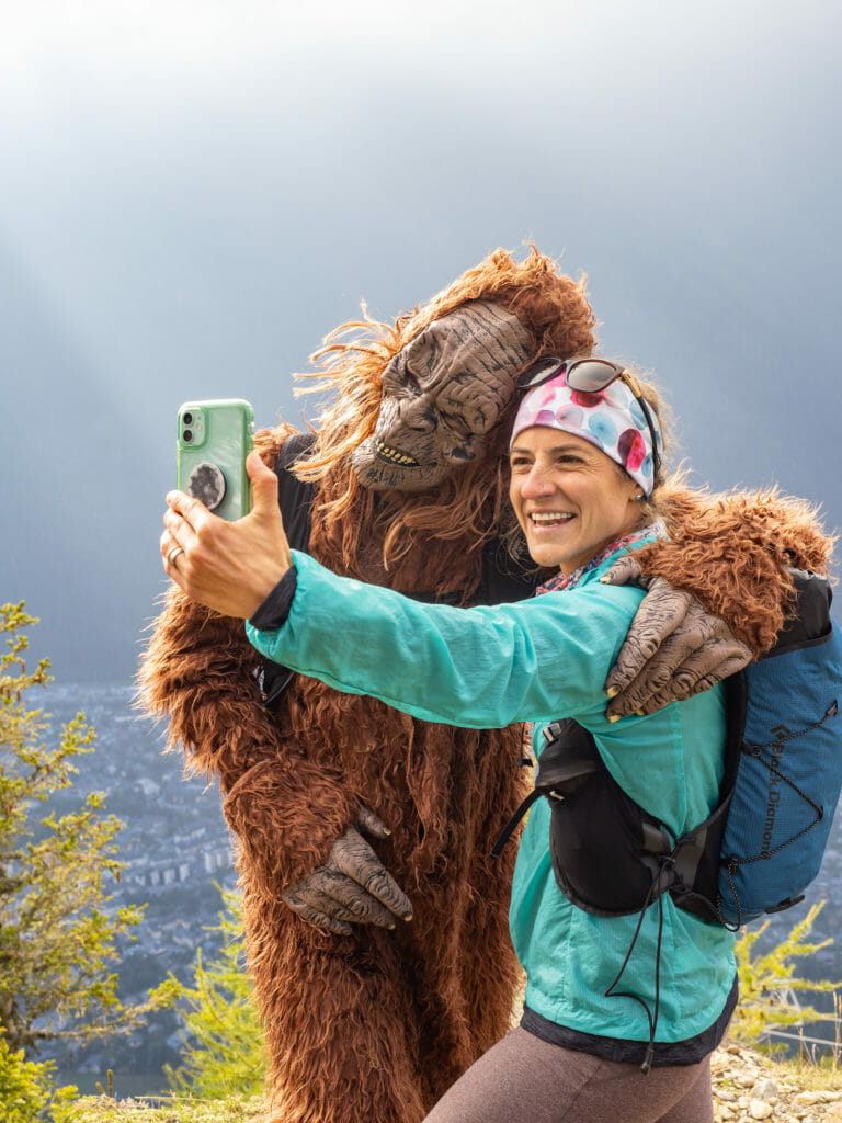 Bigfoot on the vertical kilometer in Chamonix, France.