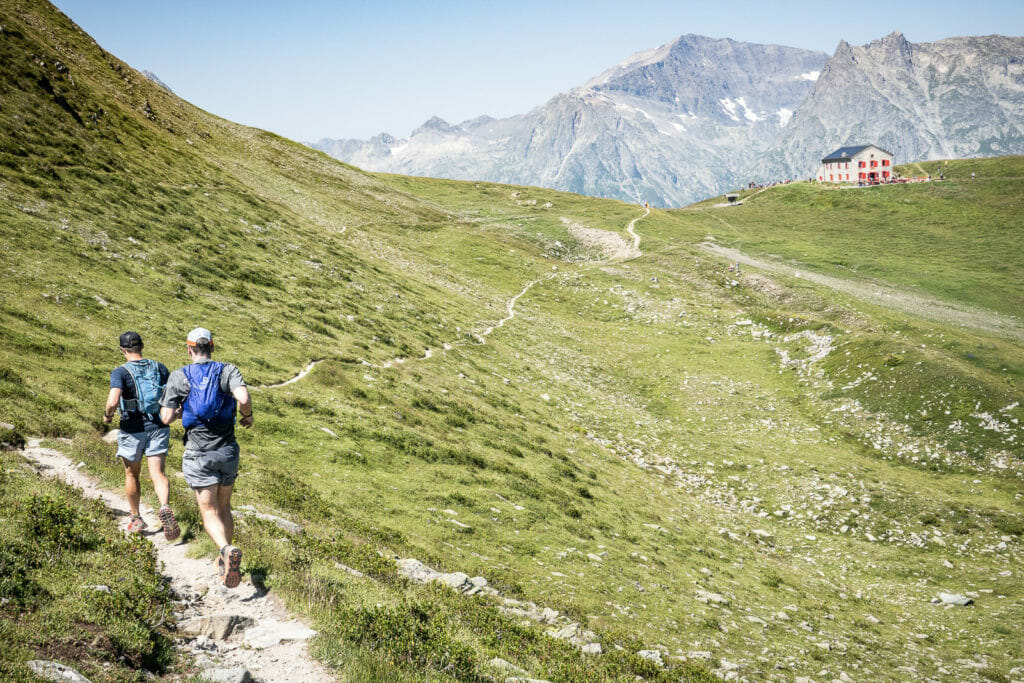 Running toward Col de Balme on TMB