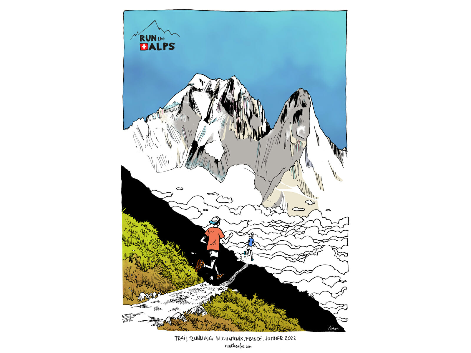 Chamonix Mountain Run Poster