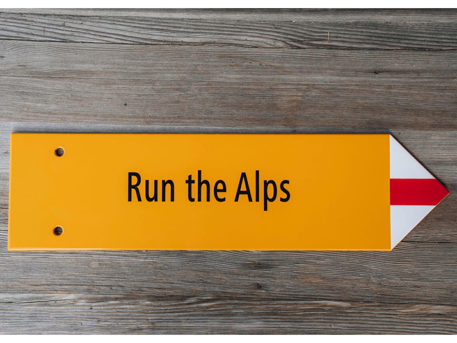Run the Alps Customizable Trail Sign