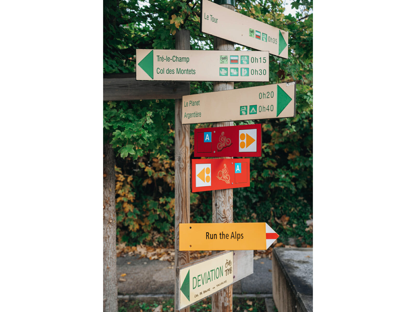 Run the Alps Customizable Trail Sign