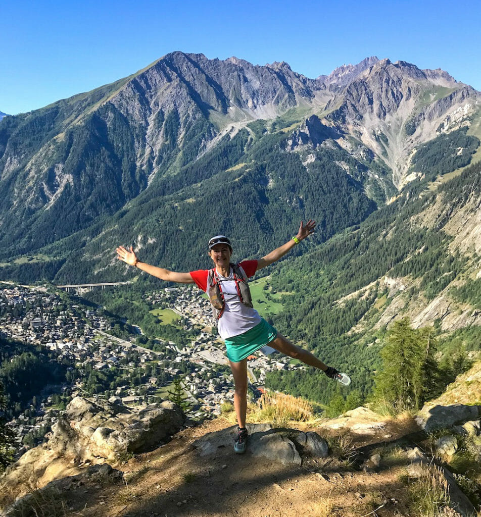 Run the Alps Guide, Heather Ohly, above Courmayeur, Italy