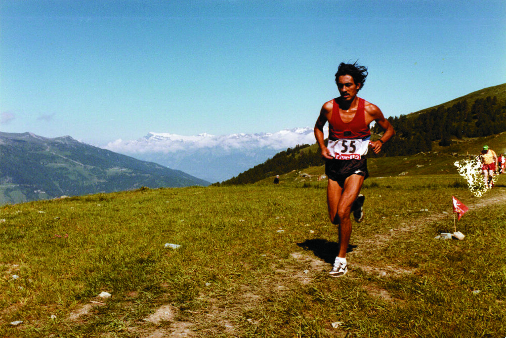 Pablo Vigil racing in the Alps