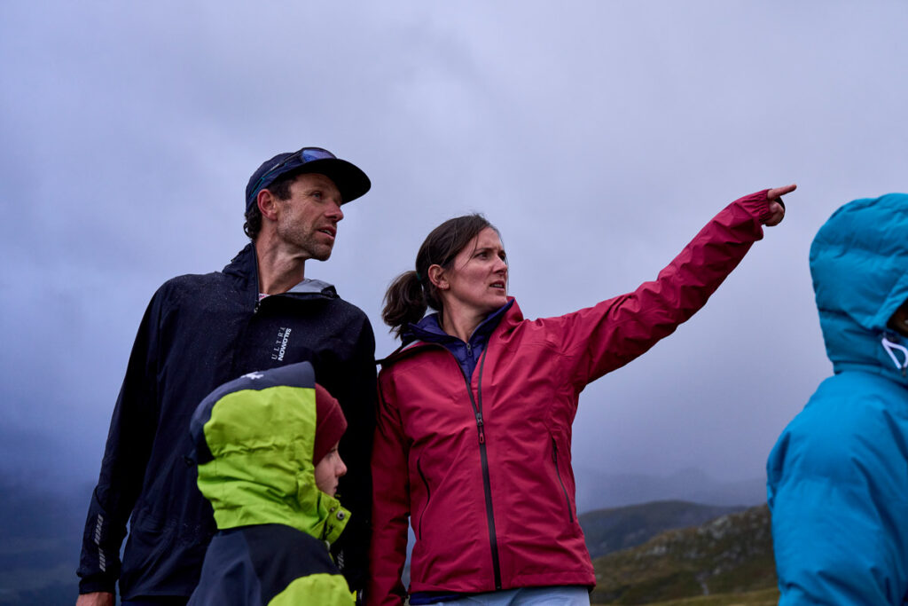 François, Carline, and kids exploring for the Ultra Spirit event